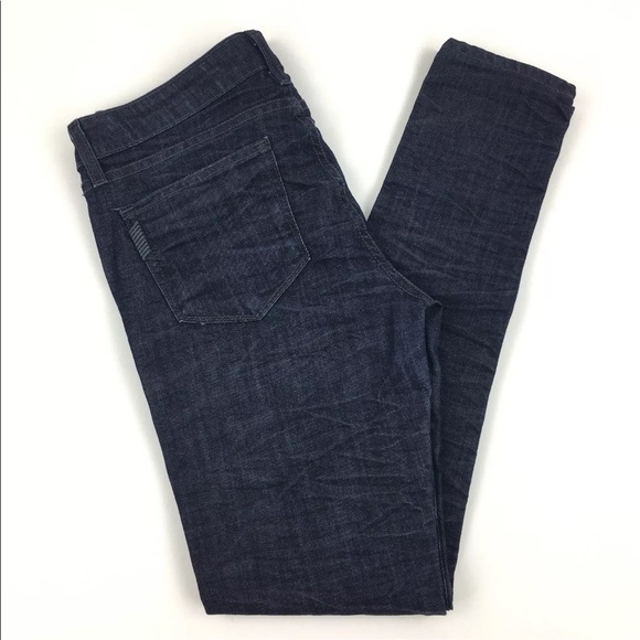 Paige Jeans Skyline Skinny Dark Wash Crinkle - Picture 2 of 4